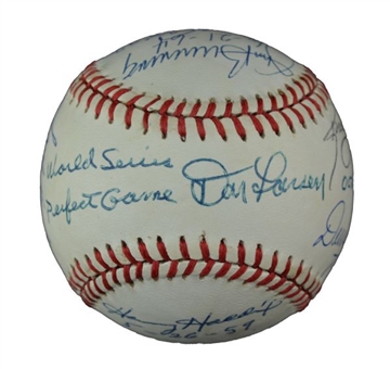 Perfect Games of the 20th Century Signed Ball (13 Signatures)